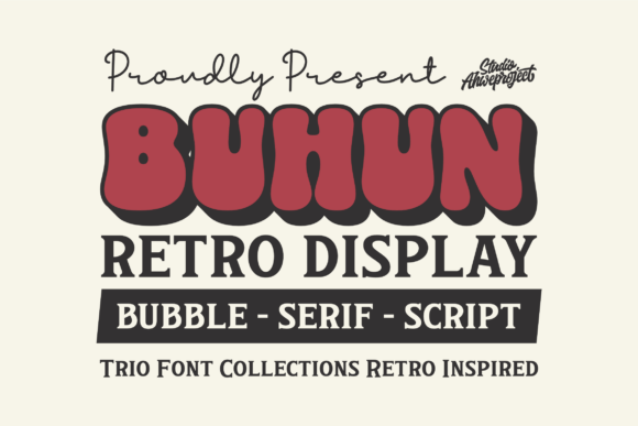 Buhun Retro Trio Font for Vintage-Inspired Campaigns