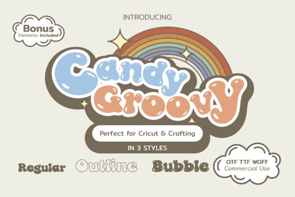 Candy Groovy: The Perfect Retro Bubble Font for Crafters