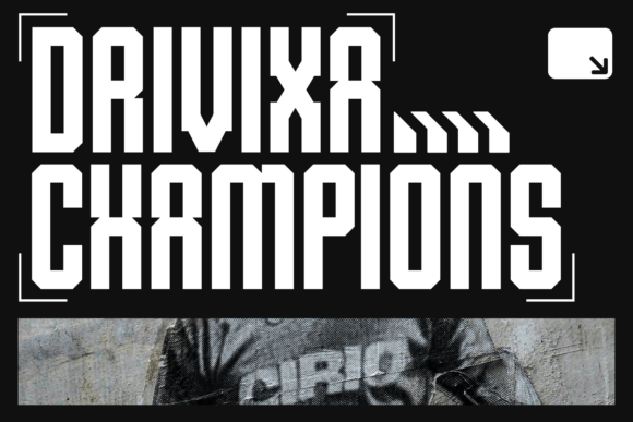 Drivixa Champions Typeface for Bold Athletic Branding