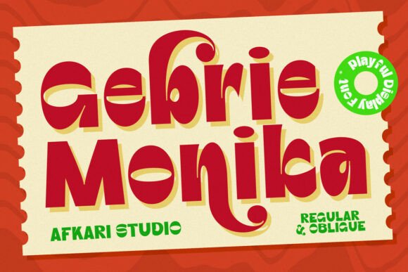 Gebrie Monika: A Modern Display Font for Creative Product Makers