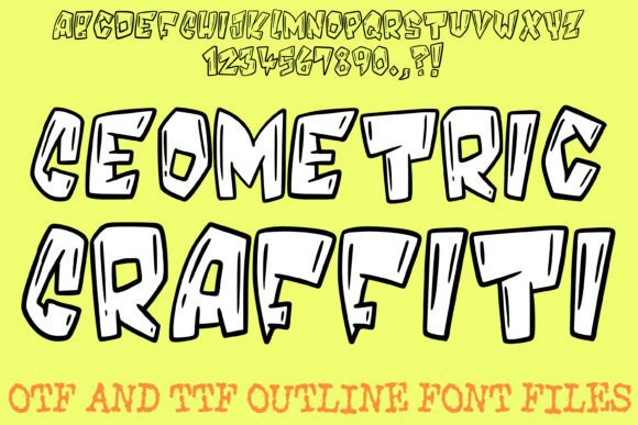 Geometric Graffiti Font: A Bold Display Typeface for Editorial Design