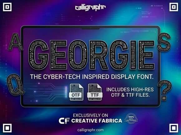 Georgie: A Futuristic Display Font for Creative Projects