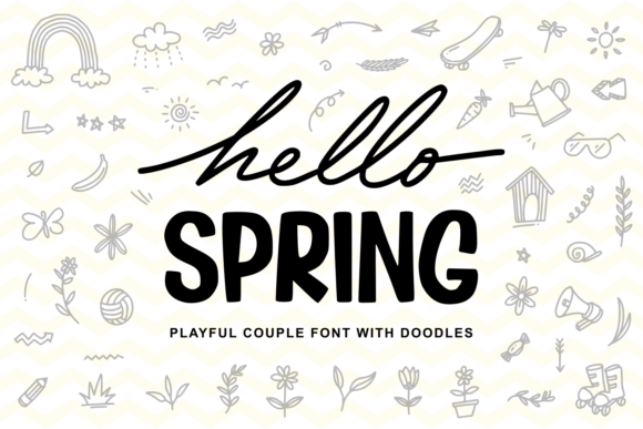 Hello Spring Trio: A Cheerful Display Font for Crafters