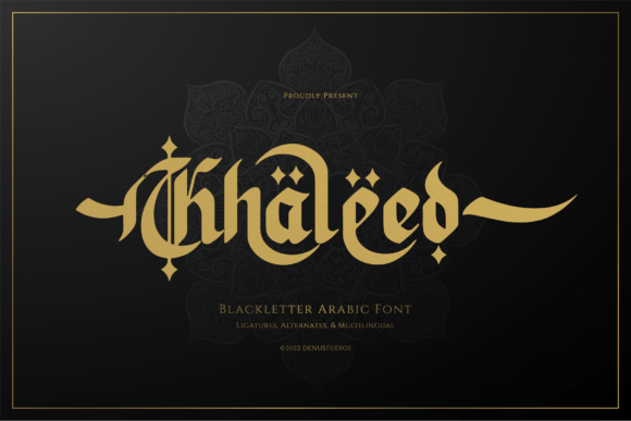 Khaleed Font: A Gothic Arabic Typeface for Craft Creators