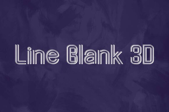Line Blank 3d Font for Modern Brand Design Projects