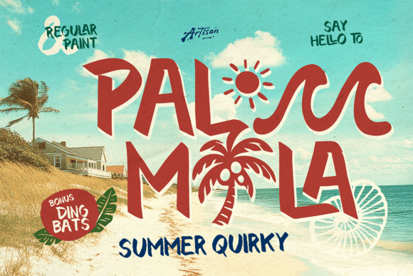 Palmila: The Playful Summer Display Font for Handmade Brands