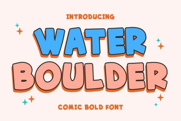 Water Boulder Font: A Playful Typeface for Creative Publishing